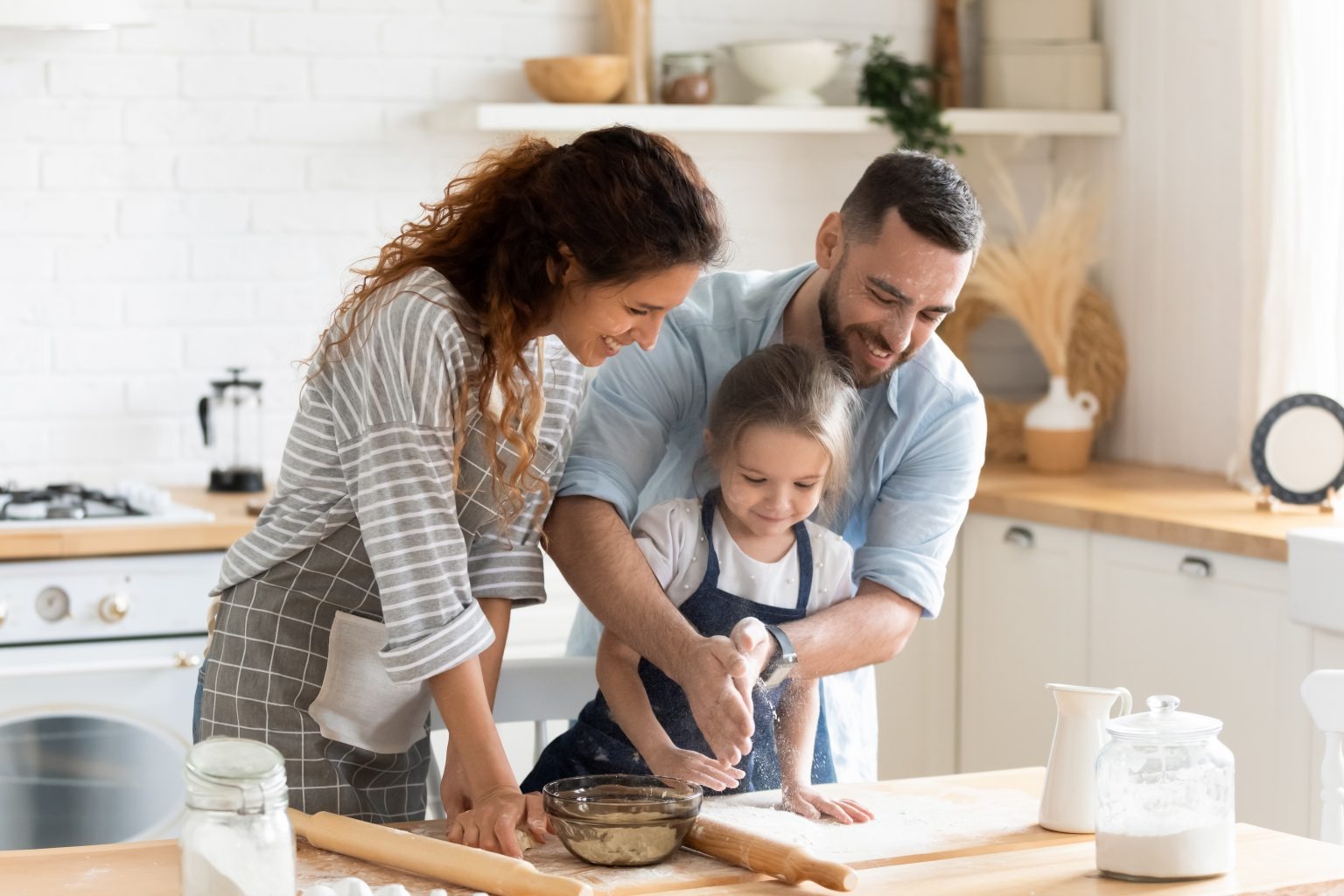 Famille en cuisine